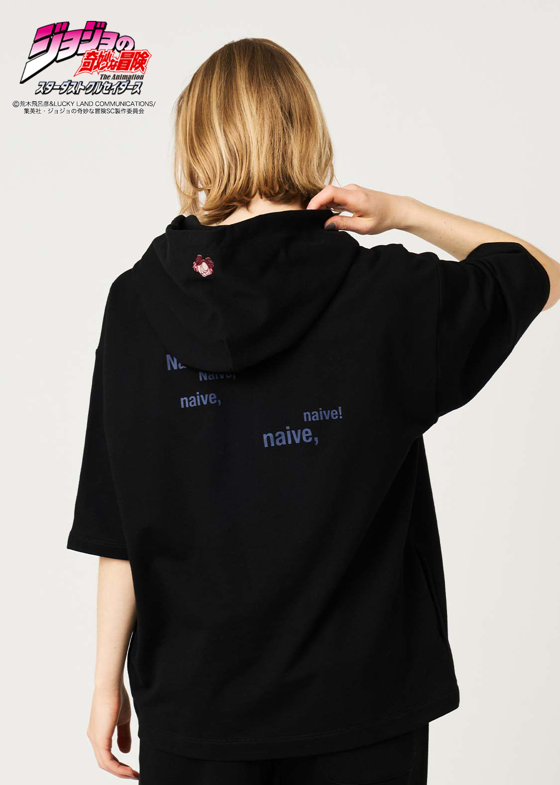 JoJo's Bizarre Adventure x Graniph Fashion Collection - Jean Pierre Polnareff Oversized Short-Sleeve Hoodie