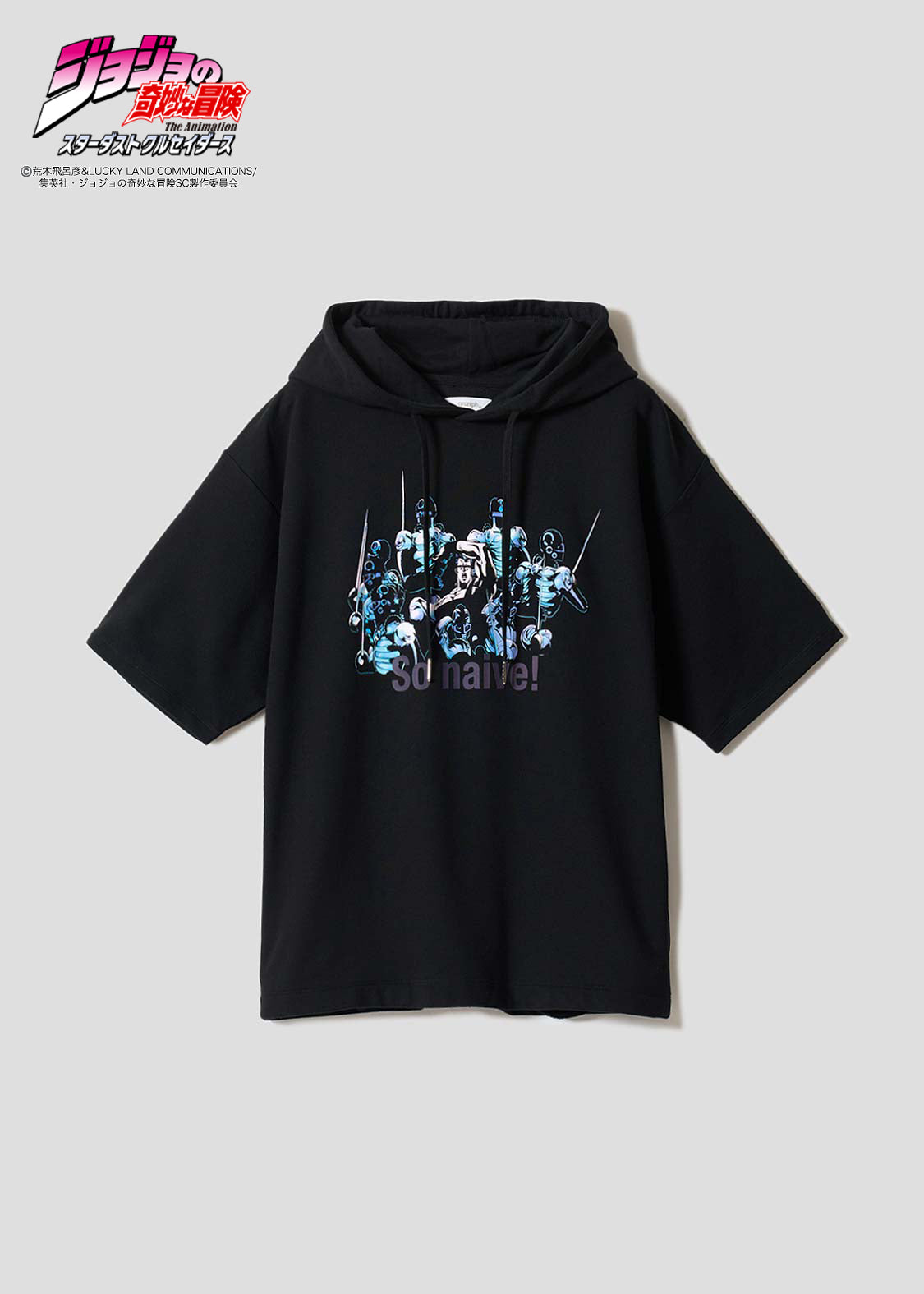 JoJo's Bizarre Adventure x Graniph Fashion Collection - Jean Pierre Polnareff Oversized Short-Sleeve Hoodie