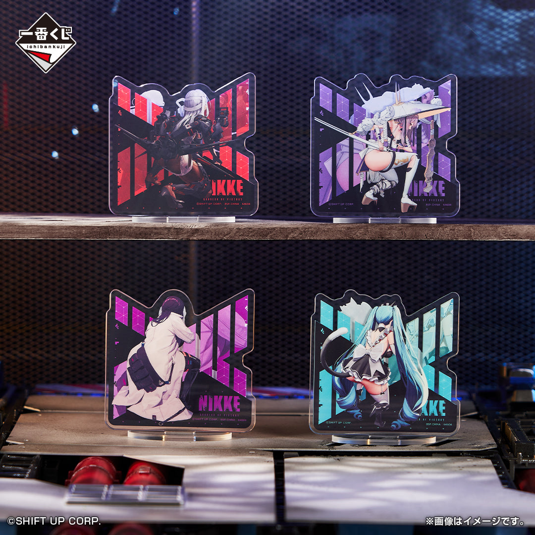 ICHIBAN KUJI GODDESS OF VICTORY - NIKKE CHAPTER 3 - I + J + K PRIZE Double-sided Battle Acrylic Stand ONE + TWO + THREE Complete Set 14 Types