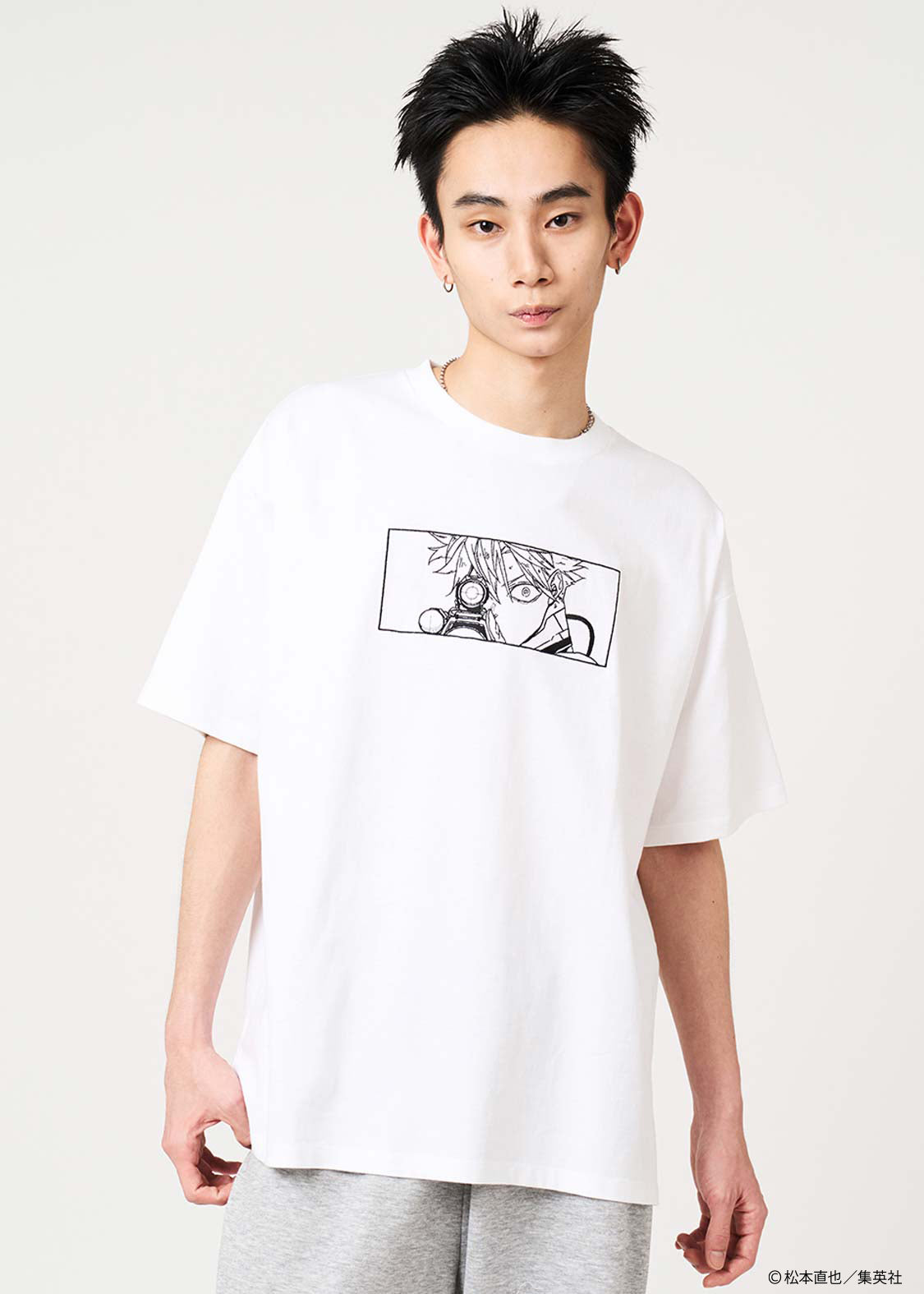 トップス THE SHISHIKUI holed north / WHITE Kaiju No. 8 x Graniph Fashion Collection - Number 6 Big Silhouette