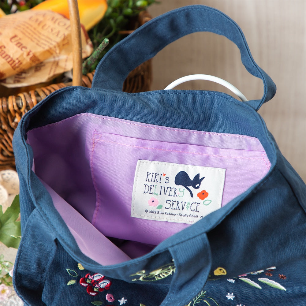 Kiki's Delivery Service - Flower Wreath Embroidery Series Lunch Tote Bag