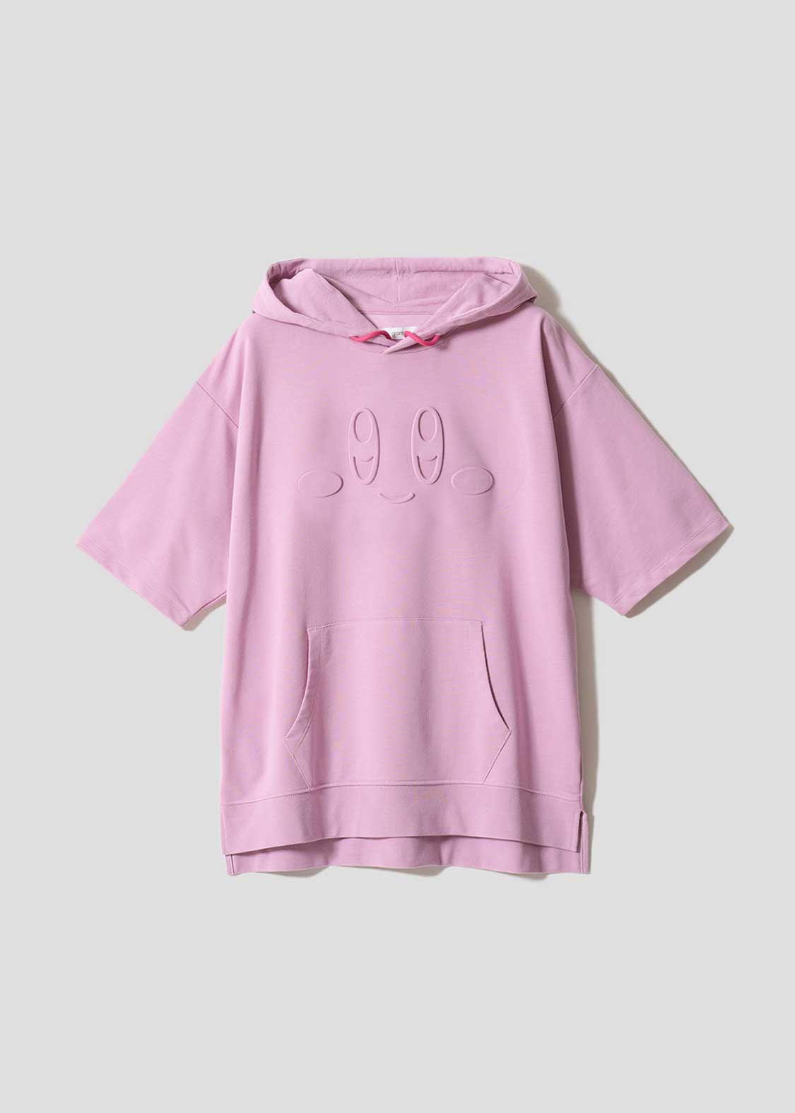 Kirby X Graniph Fashion Collection - Kirby Face Oversized Short Sleeve Hoodie