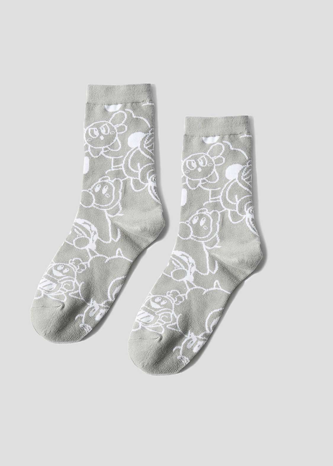 Kirby X Graniph Fashion Collection - Pattern Mid-lenght Socks
