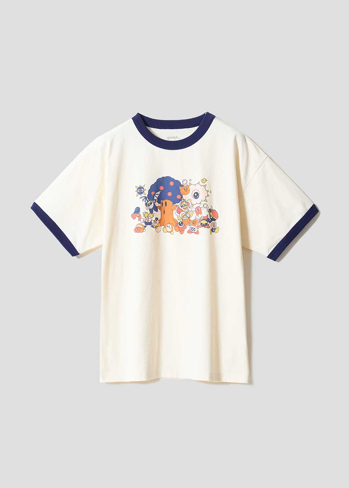 Kirby X Graniph Fashion Collection - This is tough! Big Silhouette Trim T-Shirt