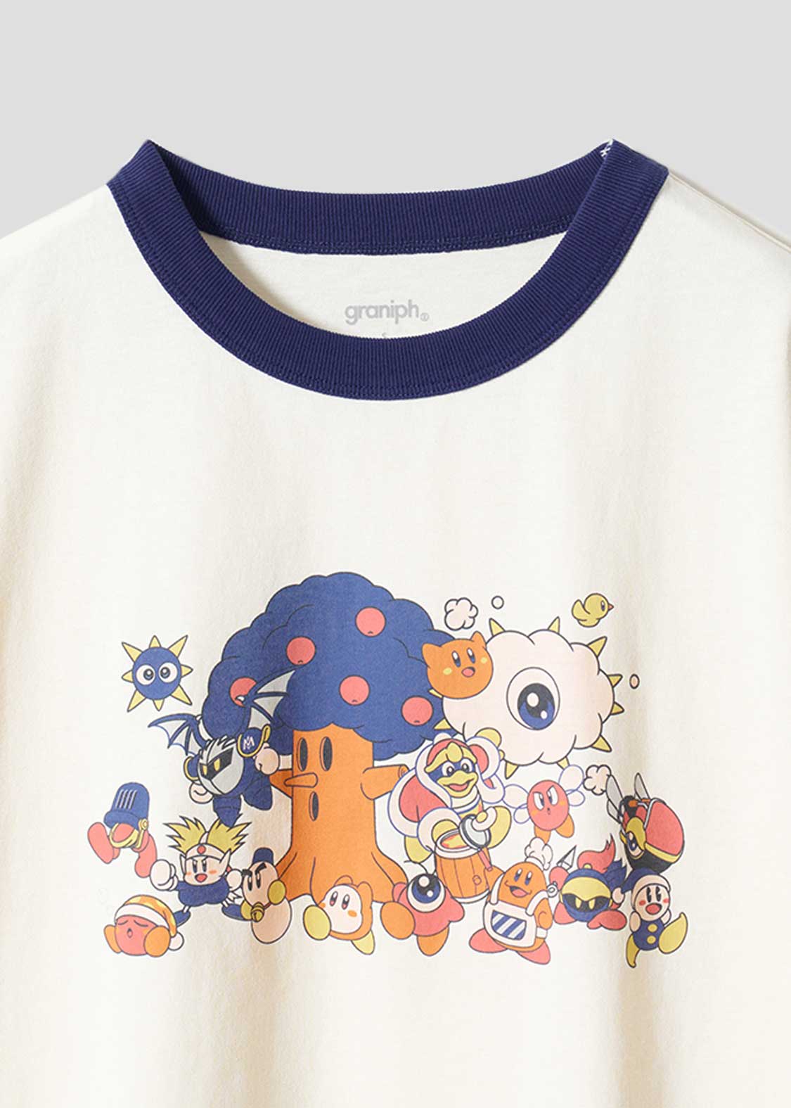 Kirby X Graniph Fashion Collection - This is tough! Big Silhouette Trim T-Shirt