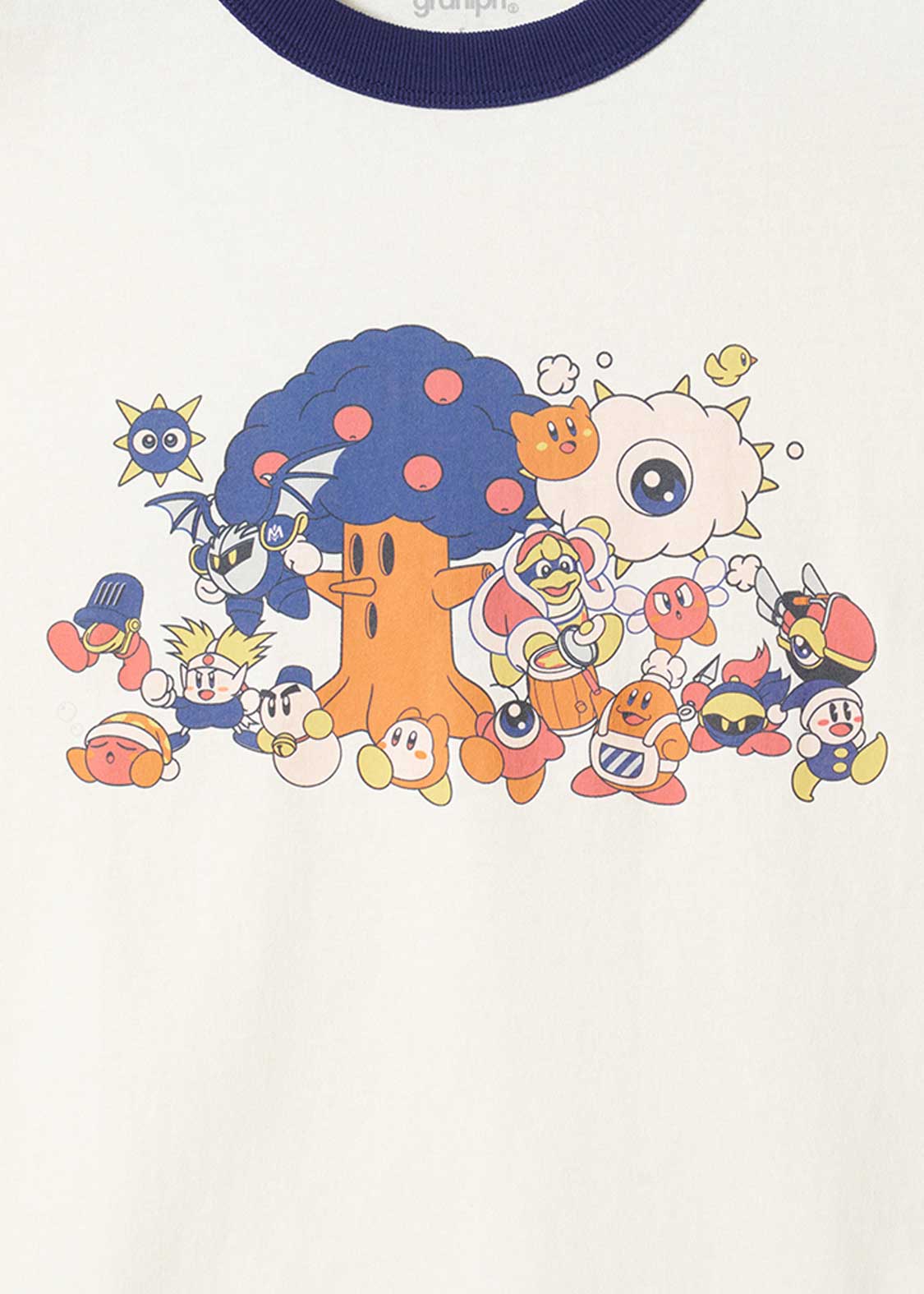 Kirby X Graniph Fashion Collection - This is tough! Big Silhouette Trim T-Shirt