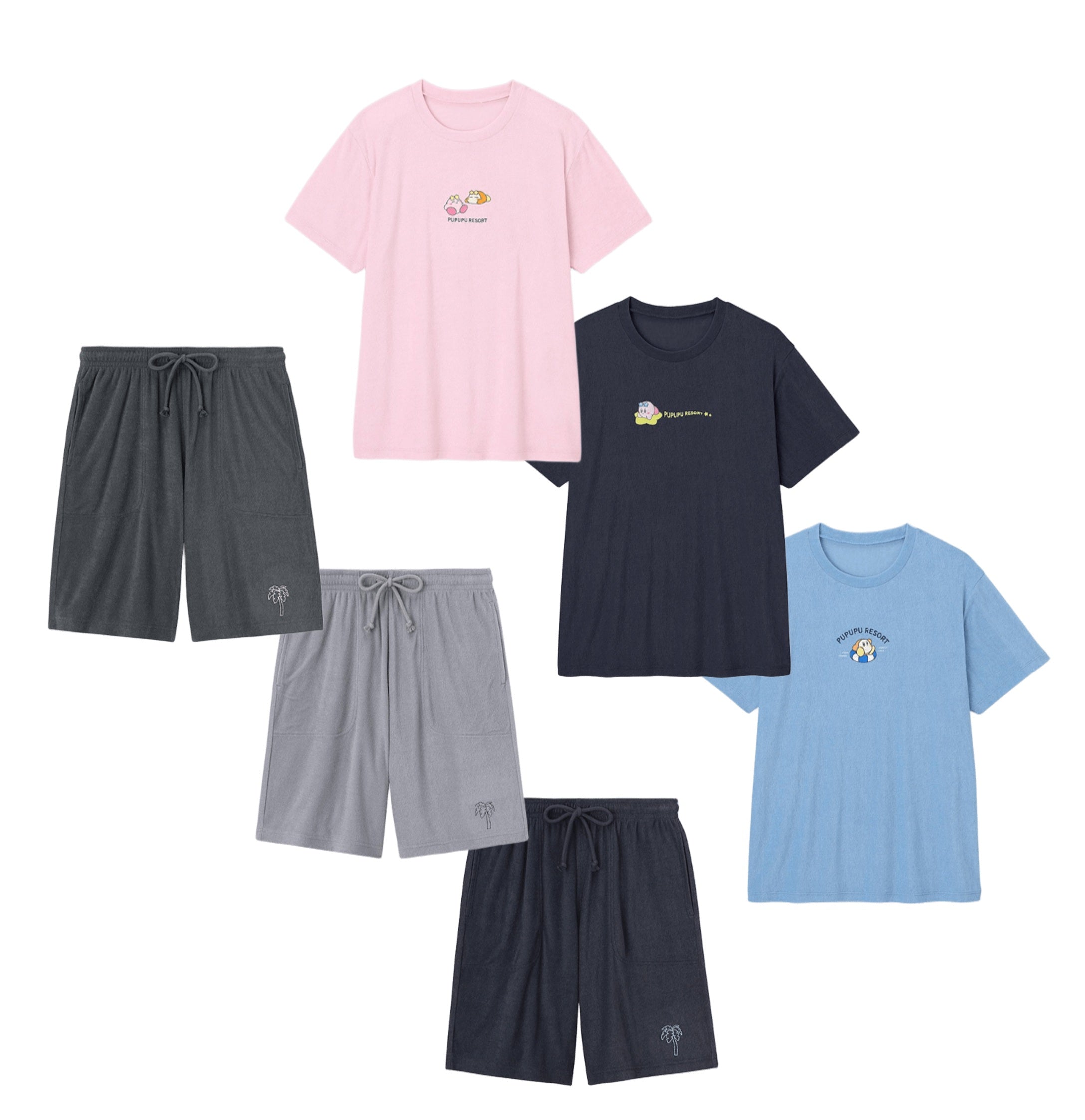 Kirby x GU Pupupu Resort - Men Pile Lounge Set (3 Designs)