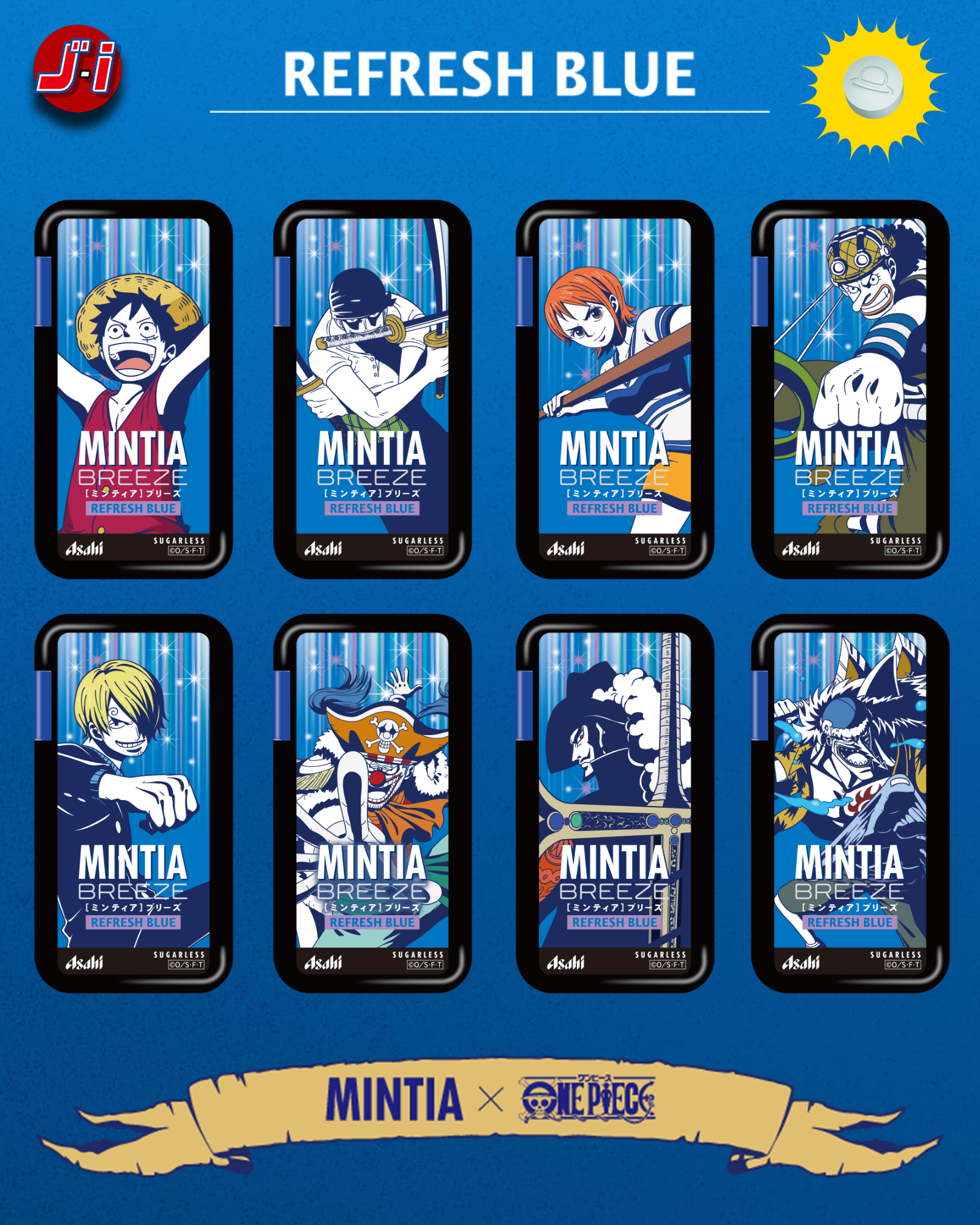 MINTIA BREEZE X ONE PIECE - REFRESH BLUE 2024 - 1 RANDOM Pcs MINTIA BREEZE X ONE PIECE - REFRESH BLUE 2024 - 1 RANDOM Pcs