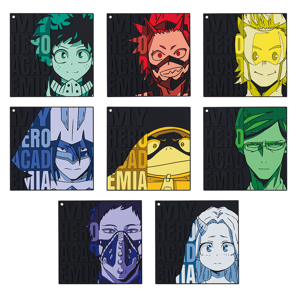 MY HERO ACADEMIA - ICHIBAN KUJI - BRIGHT FUTURE - PRIZE H - PRIZE RUBBER COASTER FULL SET 8 Pcs