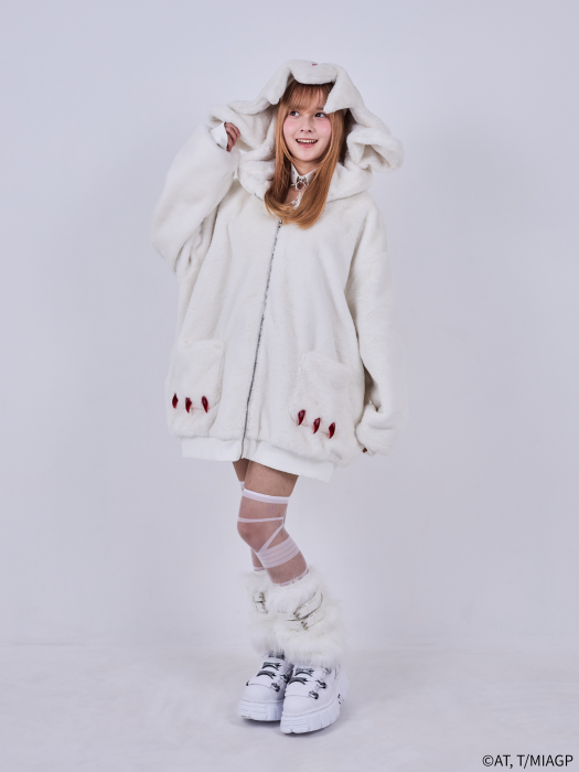 Made in Abyss x Qooza Fashion Collection - Faputa Fur Jacket (White)