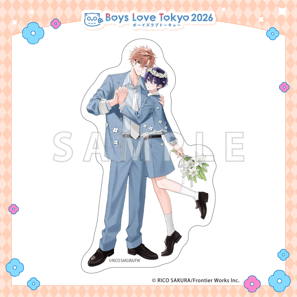 Melting Strawberry Kiss - Boys Love Tokyo 2026 Die-Cut Stickers