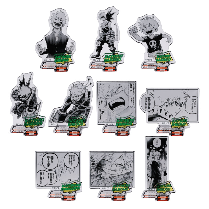 My Hero Academia Jump Exclusive - Acrylic Figure Collection Heroes Katsuki Bakugo Complete Set of 10 Types