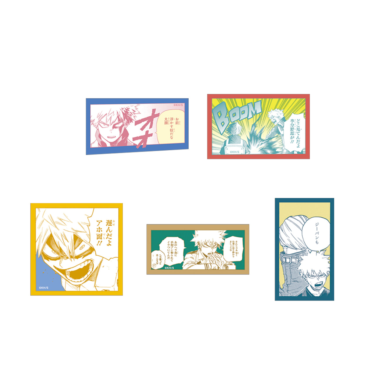 My Hero Academia Original Art Exhibition - Bakugo Katsuki's Nickname Stickers for The Small Fry Complete Set of 14 Types