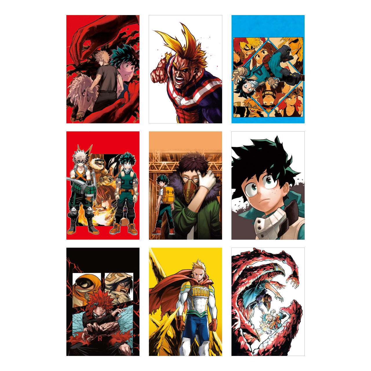 My Hero Academia Original Art Exhibition - Postcard Set in A Three-Sided Case (45 Pieces)