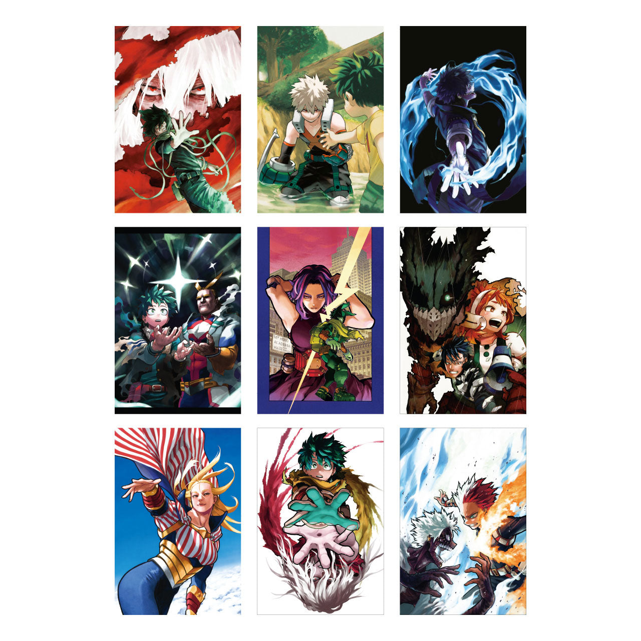 My Hero Academia Original Art Exhibition - Postcard Set in A Three-Sided Case (45 Pieces)