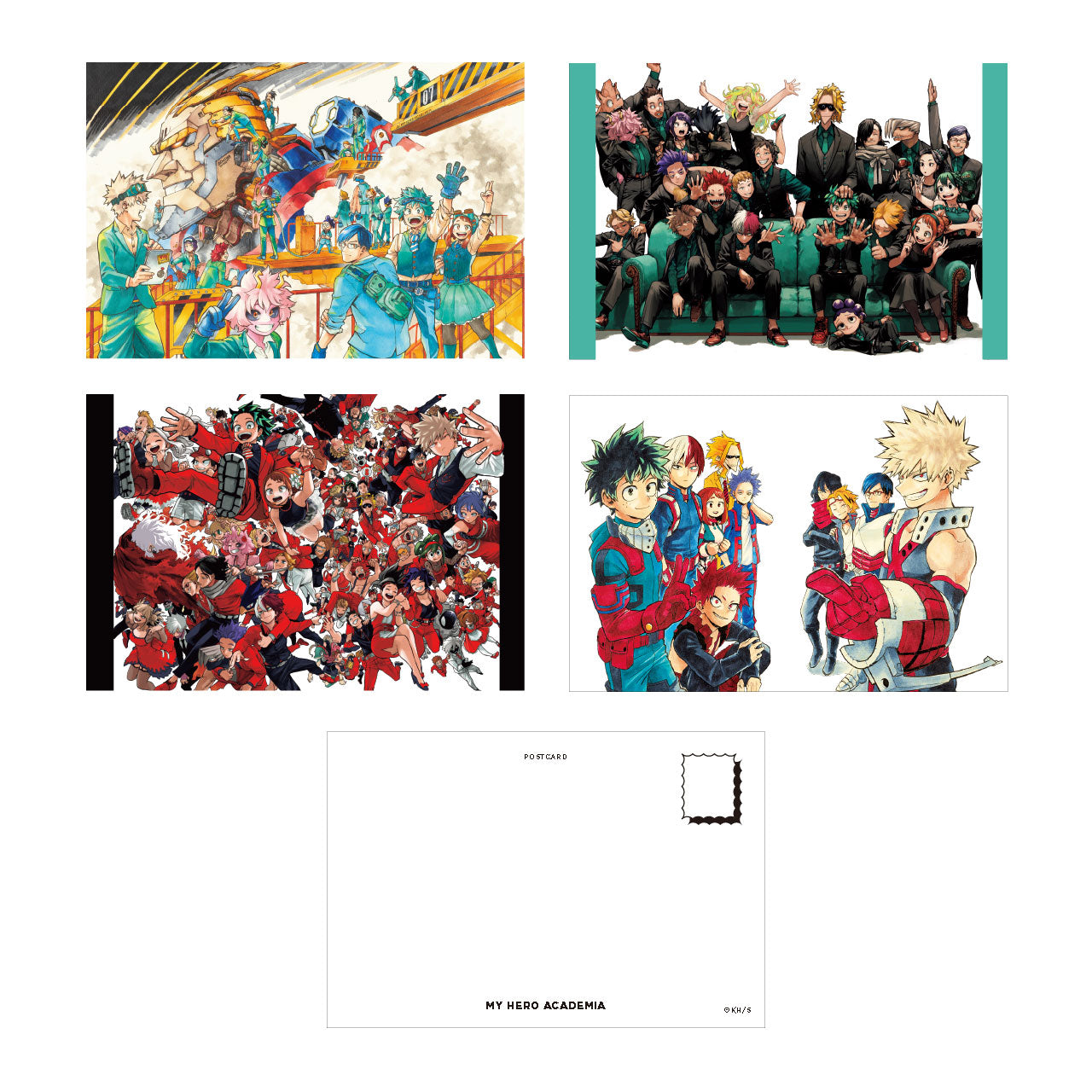 My Hero Academia Original Art Exhibition - Postcard in a Clear Case Complete Set of 8 Cards