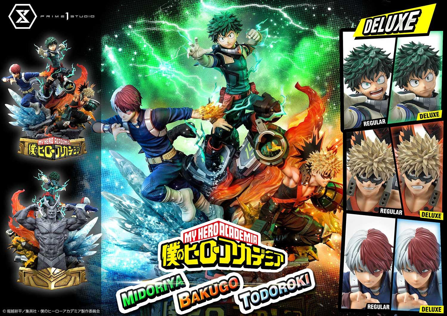My Hero Academia Ultimate Premium Masterline - Izuku Midoriya Katsuki Bakugo and Shoto Todoroki DX Bonus Edition
