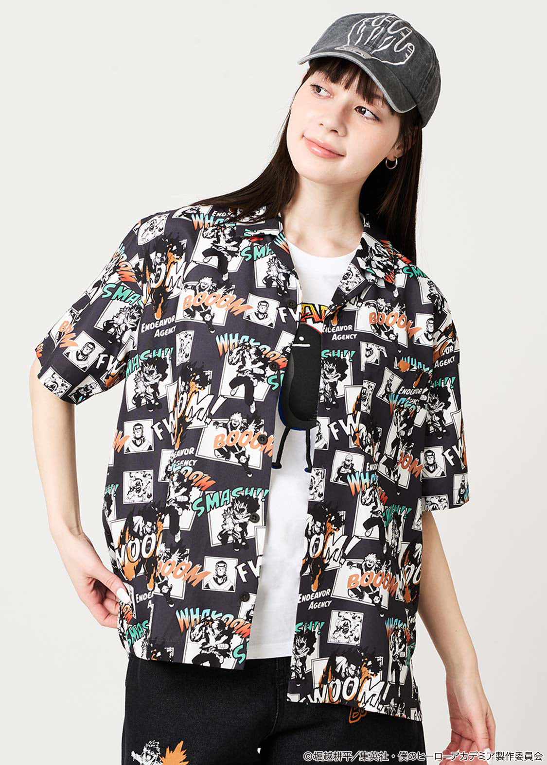 My Hero Academia X Graniph Fashion Collection - Off to Endeavor's Agency! Open-Collar Shirt