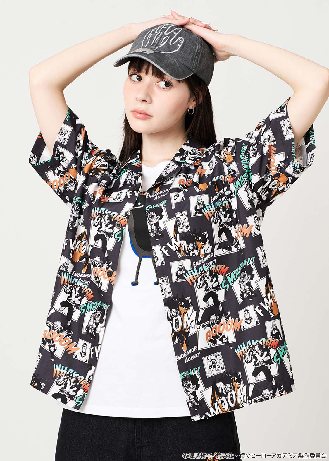 My Hero Academia X Graniph Fashion Collection - Off to Endeavor's Agency! Open-Collar Shirt