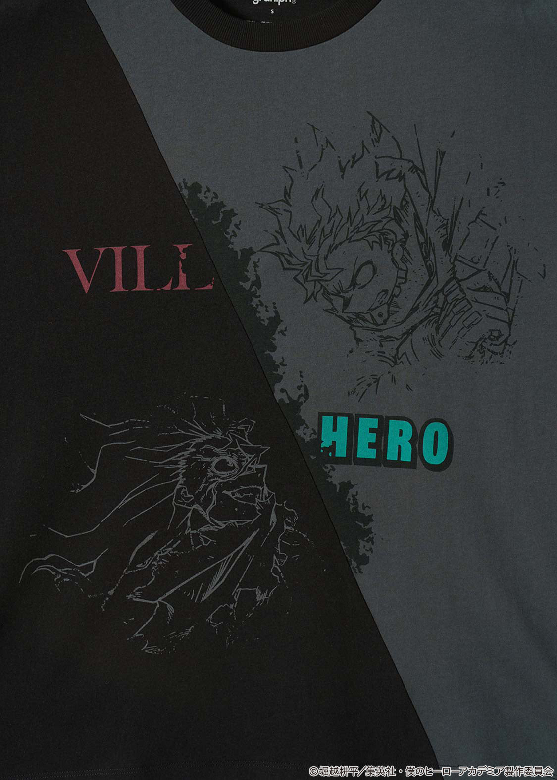 My Hero Academia X Graniph Fashion Collection - Villain Vs Hero Color Block T-Shirt