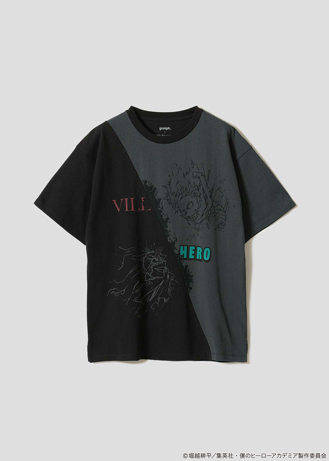 My Hero Academia X Graniph Fashion Collection - Villain Vs Hero Color Block T-Shirt