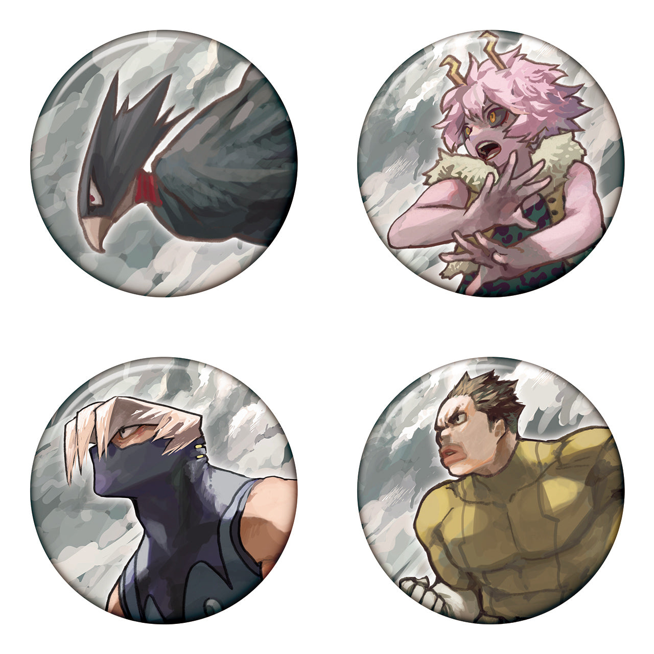 My Hero Academia Original Art Exhibition - Collection Badge KEY VISUAL HEROES VS VILLAINS EXTREME Complete Set of 16 Types