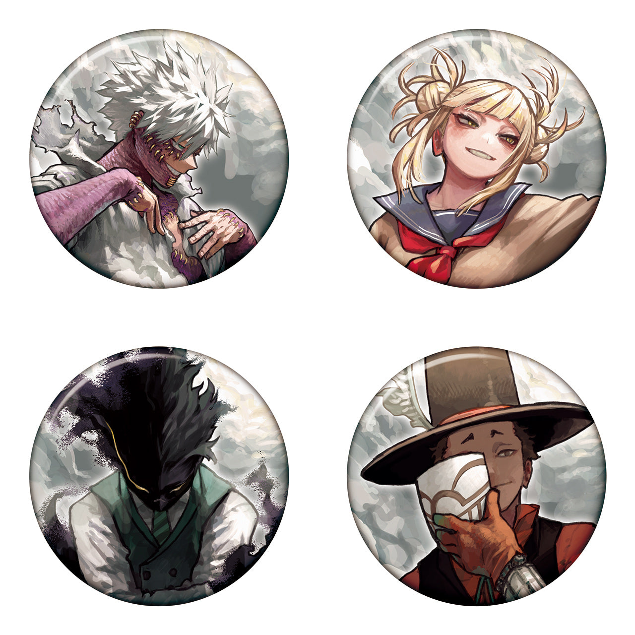 My Hero Academia Original Art Exhibition - Collection Badge KEY VISUAL HEROES VS VILLAINS EXTREME Complete Set of 16 Types