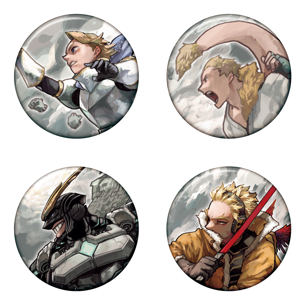 My Hero Academia Original Art Exhibition - Collection Badge KEY VISUAL HEROES VS VILLAINS SUPREME Complete Set of 16 Types