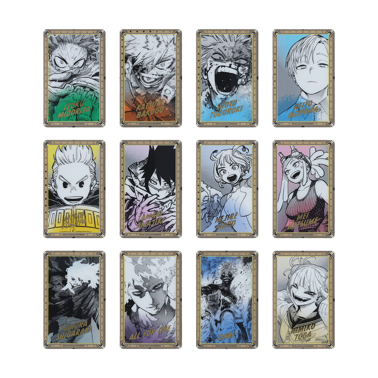 My Hero Academia Original Art Exhibition - Foil-Stamped Clear Card Collection Complete Set of 48 Types