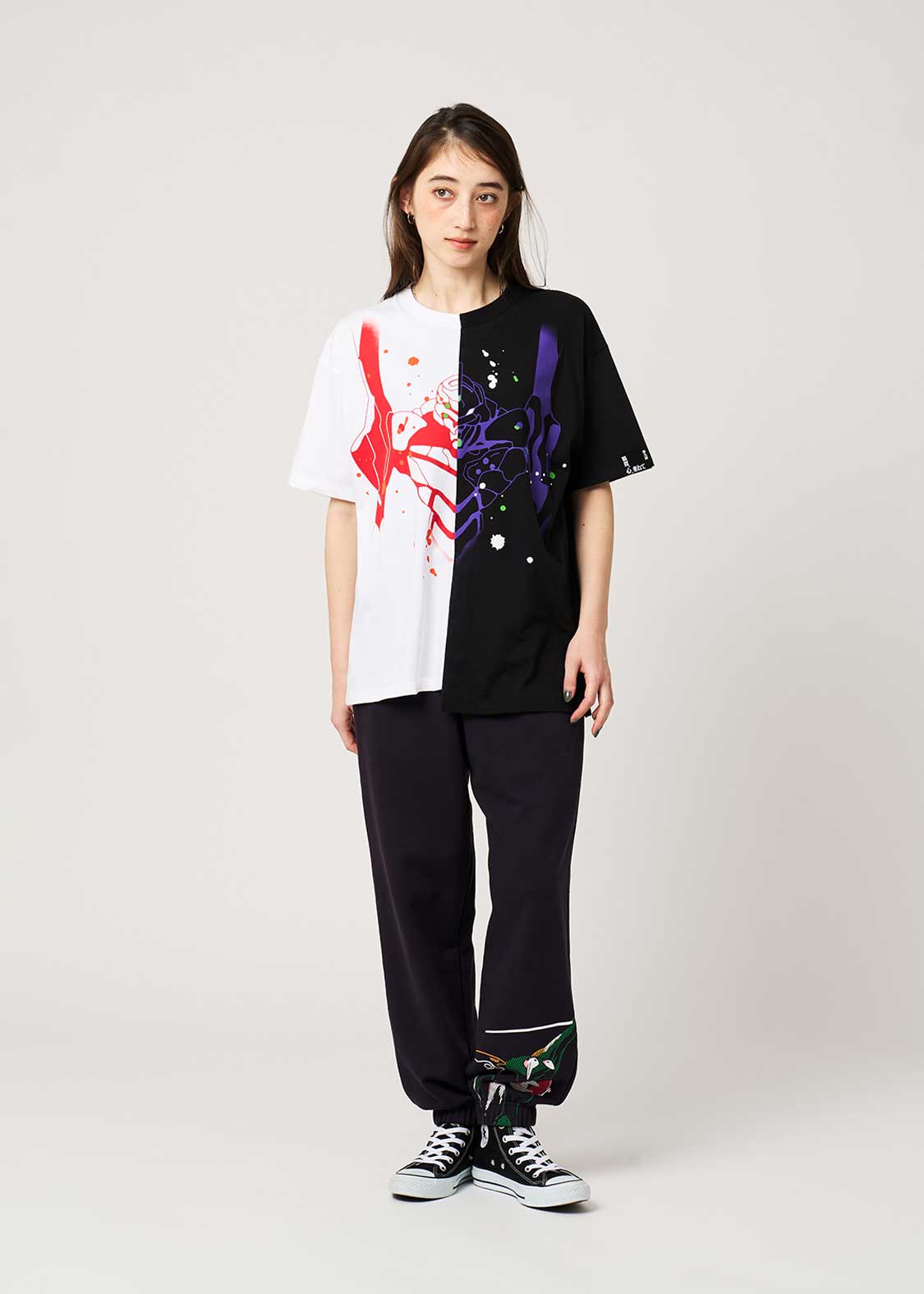 Neon Genesis Evangelion X Graniph Fashion Collection - Mind, Matching, Moment Big Silhouette T-Shirt