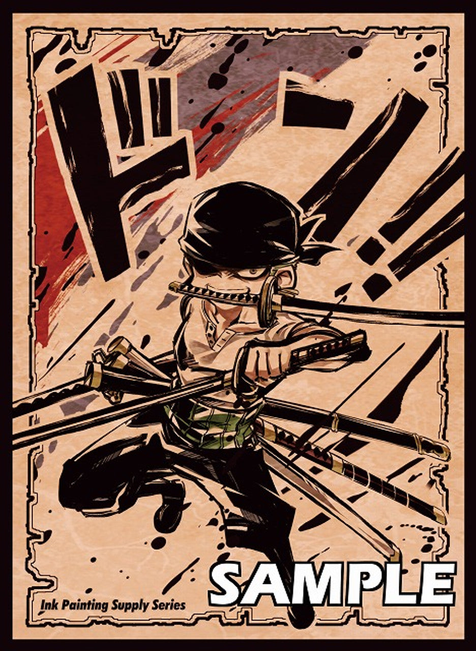 ONE PIECE CARD GAME - CARD SLEEVES INK PAINTING SUPPLY SERIES SUMI-E - ZORO
