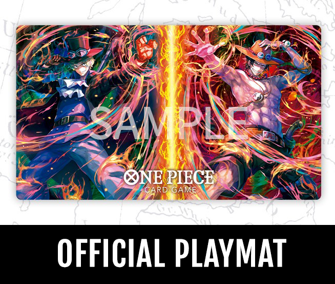ONE PIECE CARD GAME OFFICIAL PLAYMAT - ACE & SABO