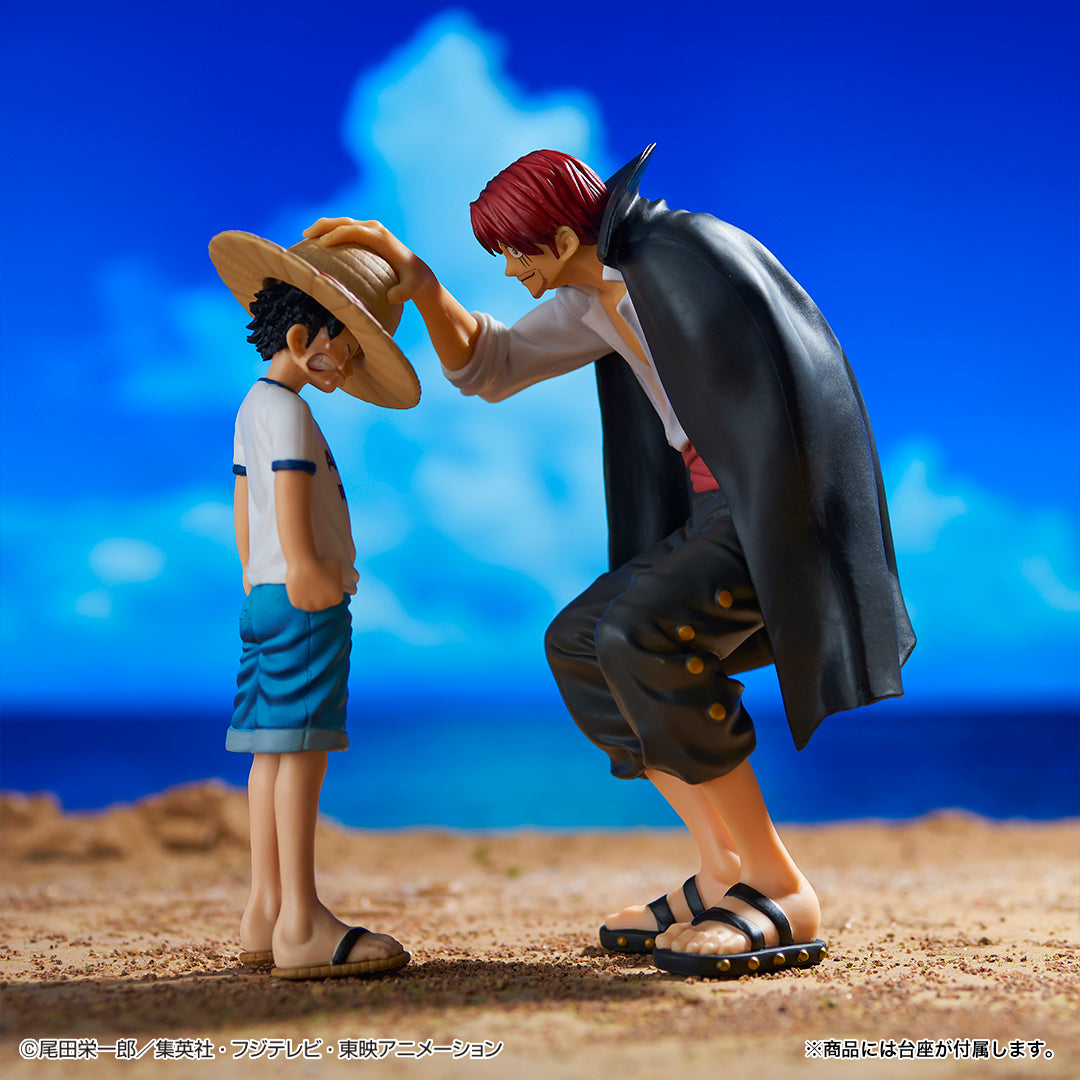 ONE PIECE FIGURE ICHIBAN KUJI EMOTIONAL STORIES - PRIZE A - REVIBLE MOMENT LUFFY AND SHANKS