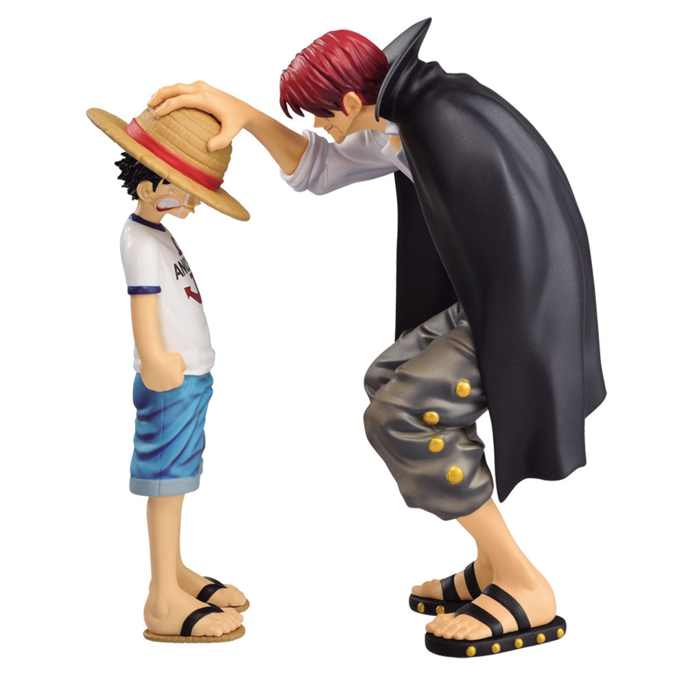 ONE PIECE FIGURE ICHIBAN KUJI EMOTIONAL STORIES - PRIZE A - REVIBLE MOMENT LUFFY AND SHANKS
