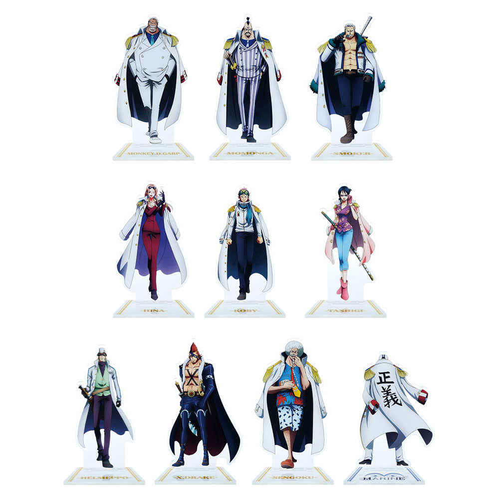 ONE PIECE FIGURE ICHIBAN KUJI ABSOLUTE JUSTICE - F PRIZE - Set of 10 Acrylic Stand