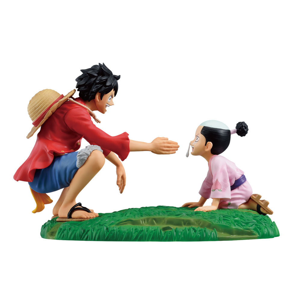 ONE PIECE FIGURE ICHIBAN KUJI NEW DAWN - C PRIZE - REVIBLE MOMENT LUFFY & MOMONOSUKE