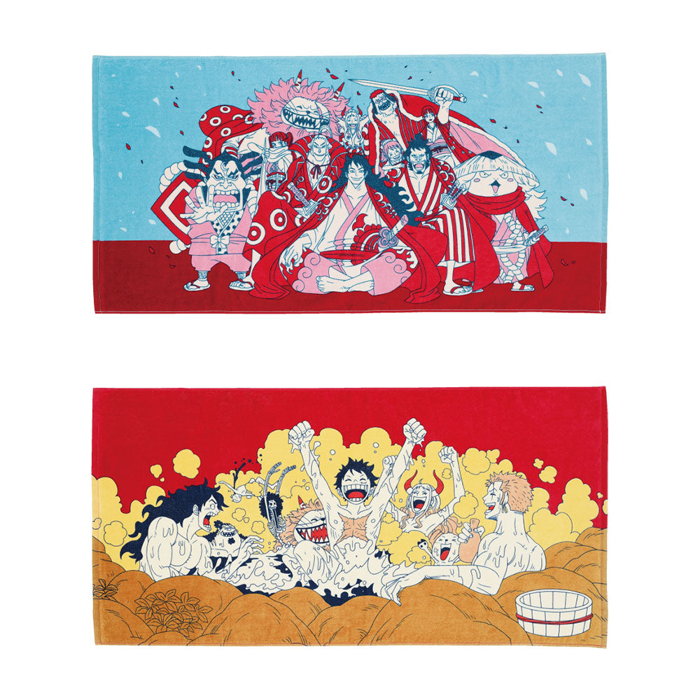 ONE PIECE FIGURE ICHIBAN KUJI NEW DAWN - D PRIZE - BIG TOWEL - SET 2 Pcs