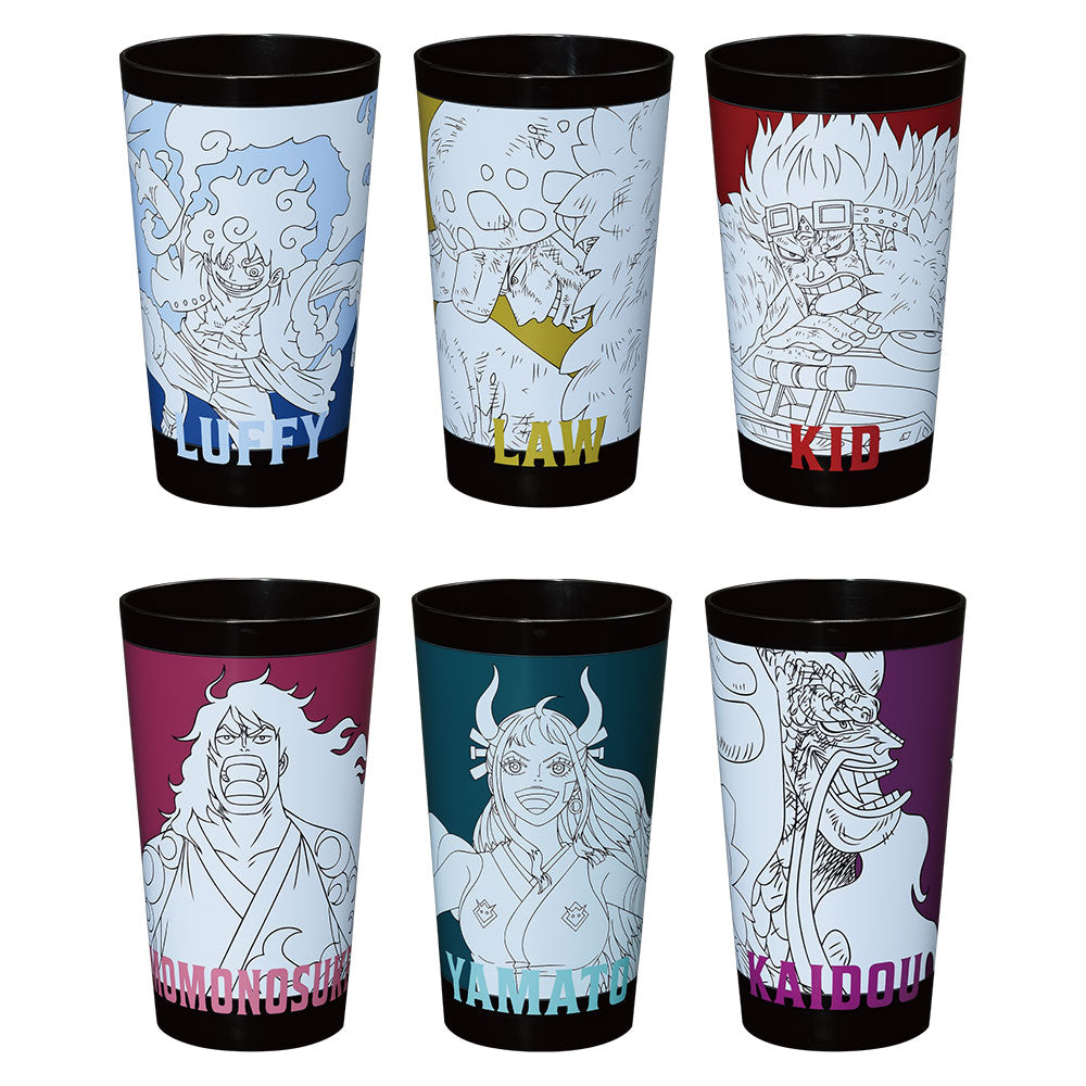 ONE PIECE FIGURE ICHIBAN KUJI NEW DAWN - F PRIZE - TUMBLER - SET 6 Pcs