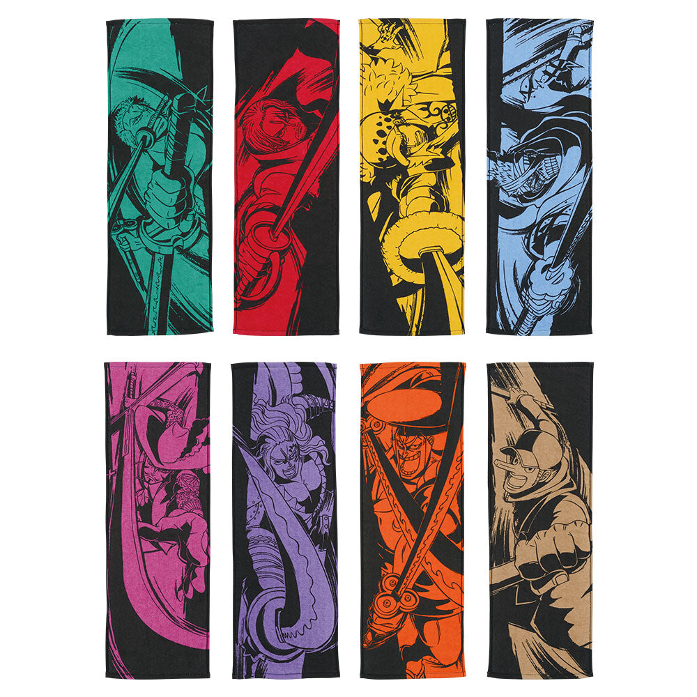 ONE PIECE ICHIBAN KUJI EX SHIKON NO GENEALOGY - F PRIZE - LONG TOWEL SUMI-E FULL SET  8 Pcs