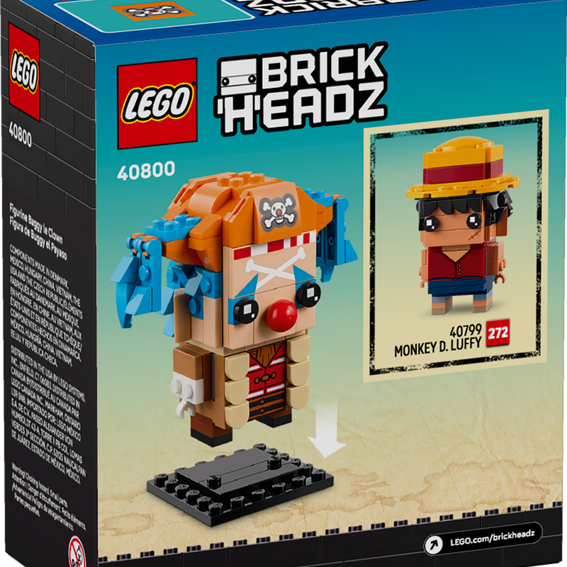 One Piece Lego - Buggy the Clown Figure