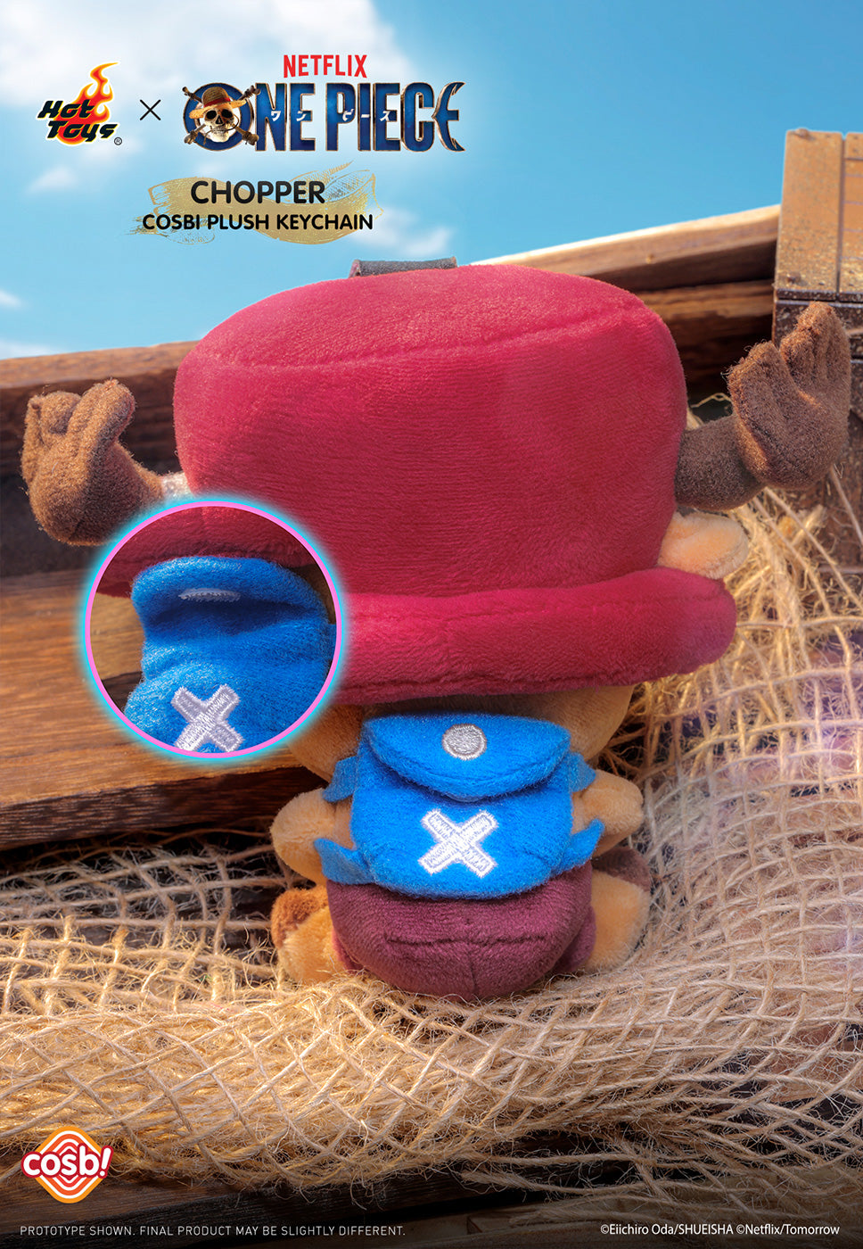 One Piece Netflix Live Action Cosbi Plush Keychain - Chopper Complete Box of 6 Types