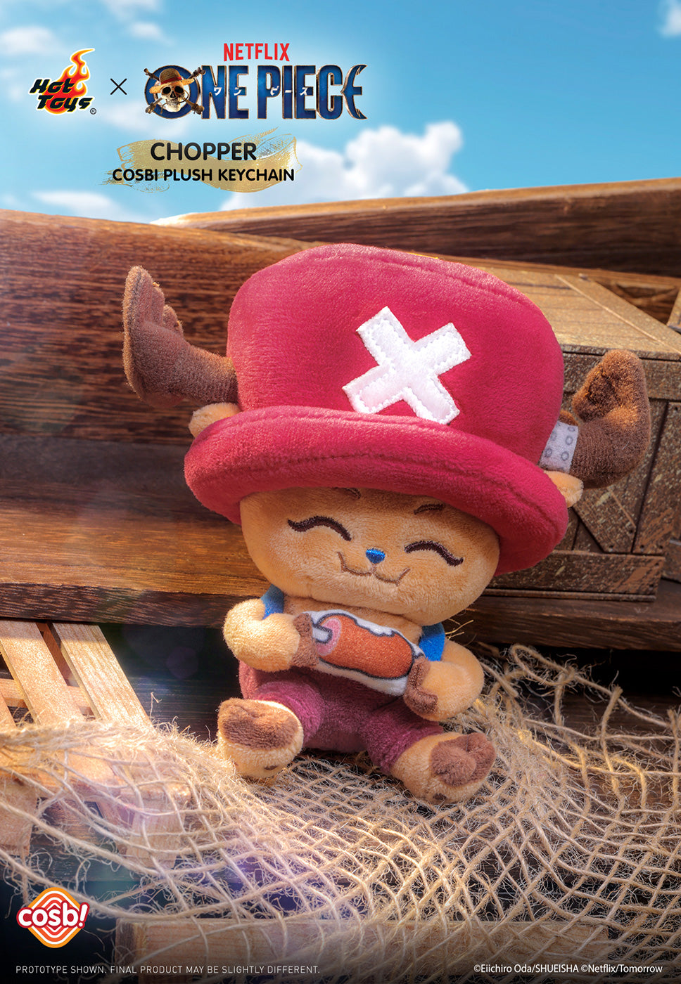 One Piece Netflix Live Action Cosbi Plush Keychain - Chopper Complete Box of 6 Types