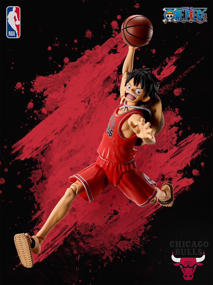 One Piece x NBA S.H.Figuarts - Monkey D. Luffy Chicago Bulls ver