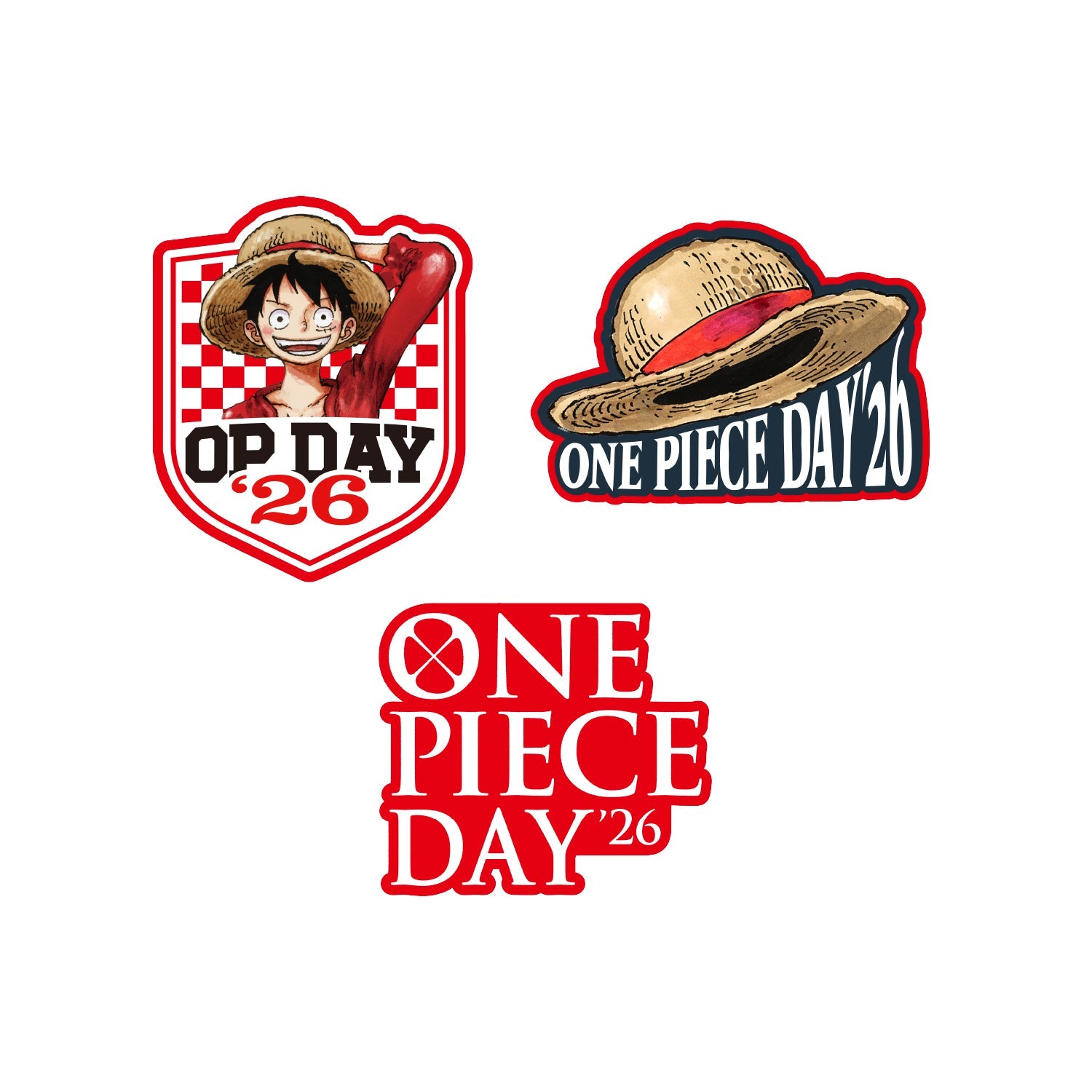 One Piece x One Piece Day 26 - Commemorative Patch Complete Set of 3 Types