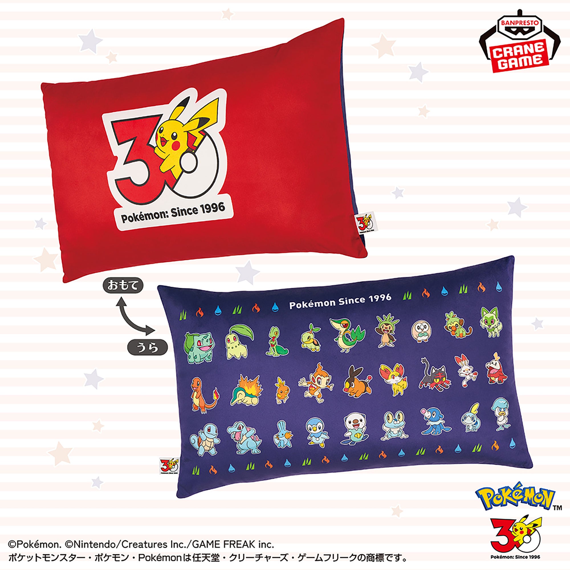 Pokemon Print Cushion - 30th Anniversary