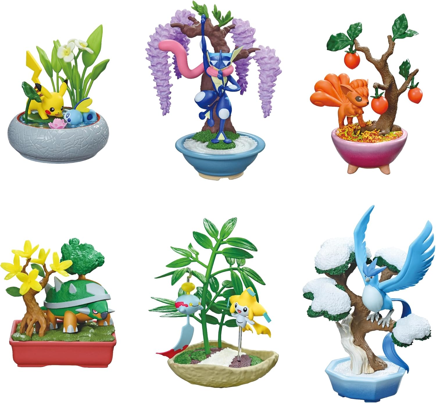 Pokemon Re-Ment - Pokemon Bonsai 3 with The Moving Seasons Complete Set of 6 Types