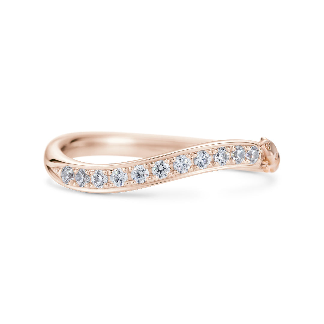 Pokemon U-Treasure - Mew Half Eternity Ring K18 Pink Gold