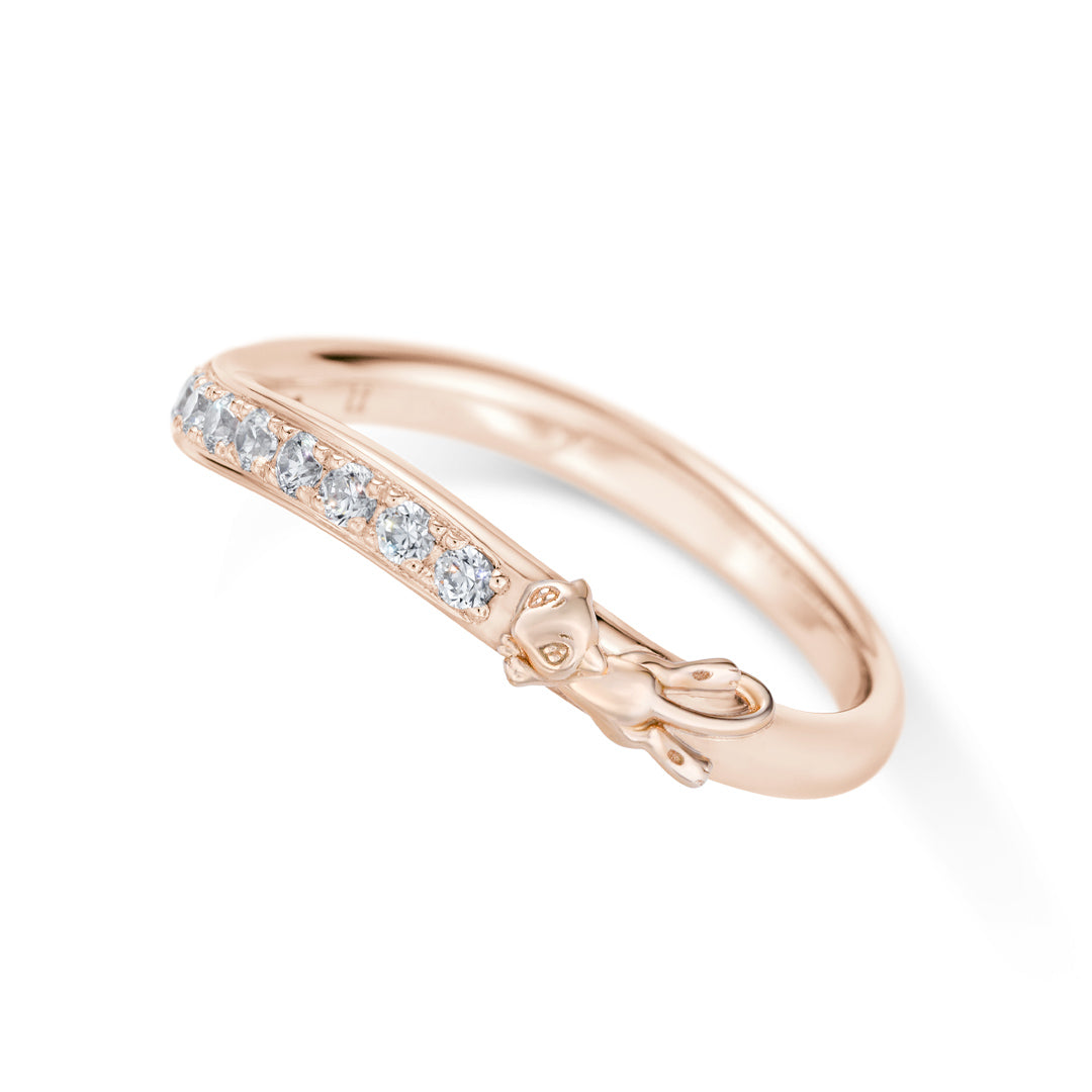 Pokemon U-Treasure - Mew Half Eternity Ring K18 Pink Gold