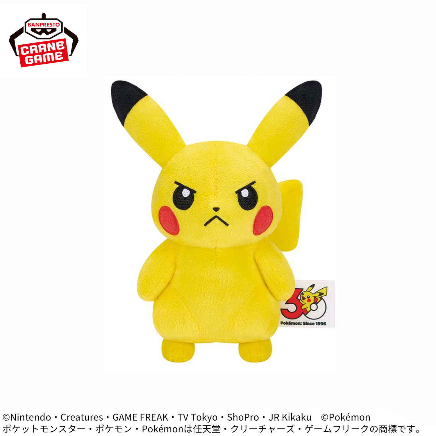 Pokemon Various Face Plushes - Pikachu 30th Anniversary (4 Types)