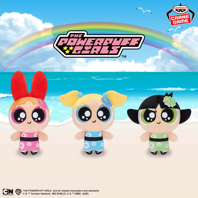 Powerpuff Girls Bag Attachable Plush Toy - Summer Sunshine Complete Set of 3 Types